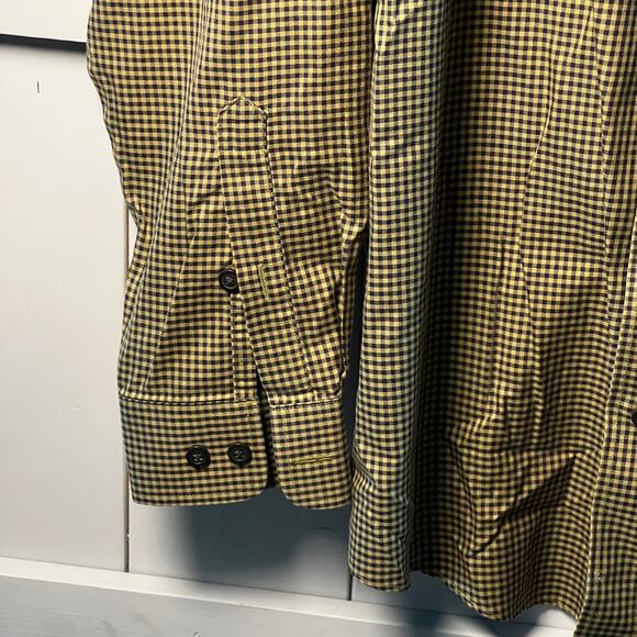 Men's Orvis Long Sleeve Cotton Button Down Green and Navy Shirt Size M - Picture 5 of 8